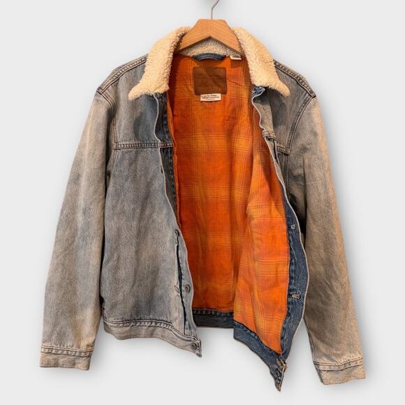 Levi's Type I Fleece Collar Trucker Jacket Size Large - Picture 5 of 11
